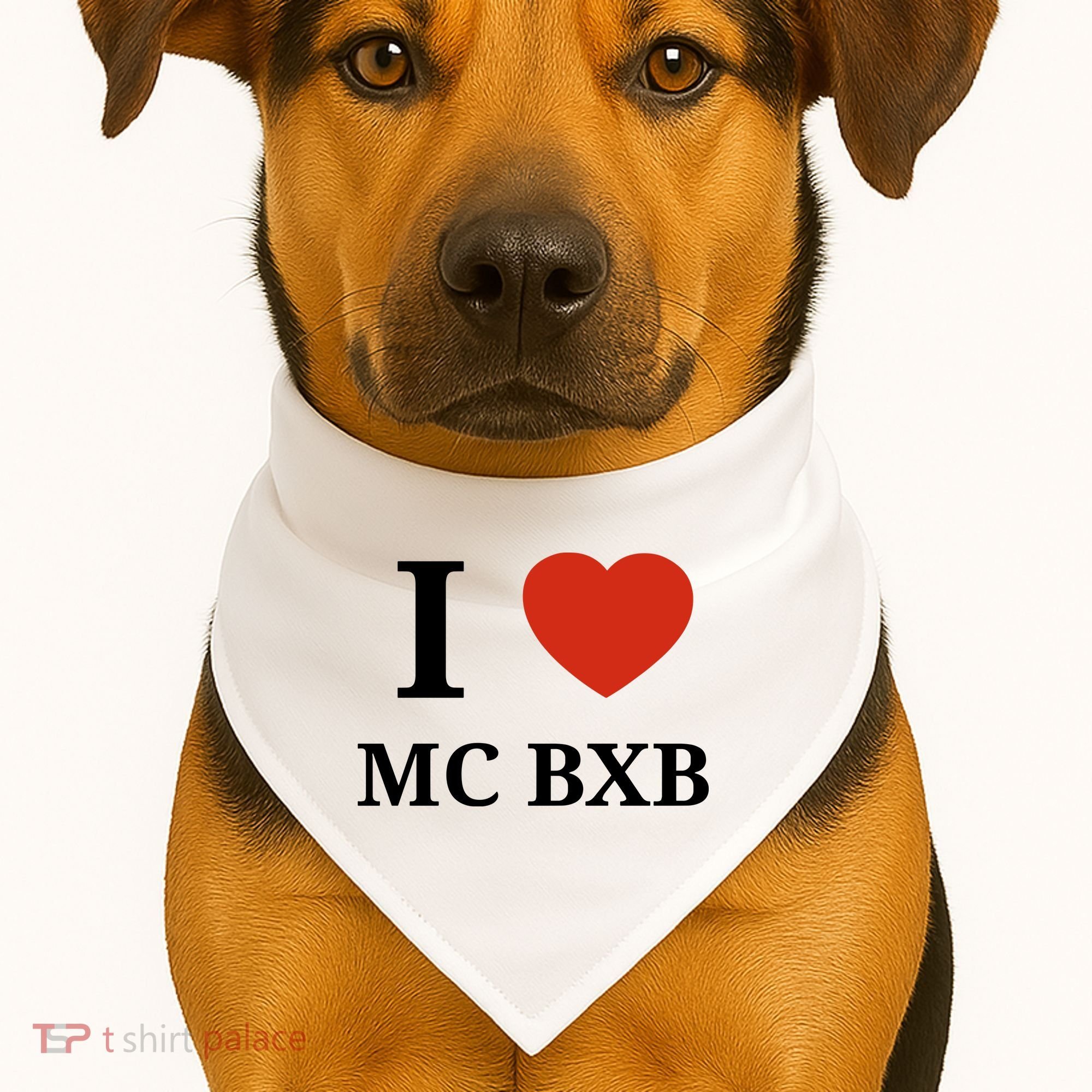 I Love Mc Bxb USA-Made Doggie Bandana
