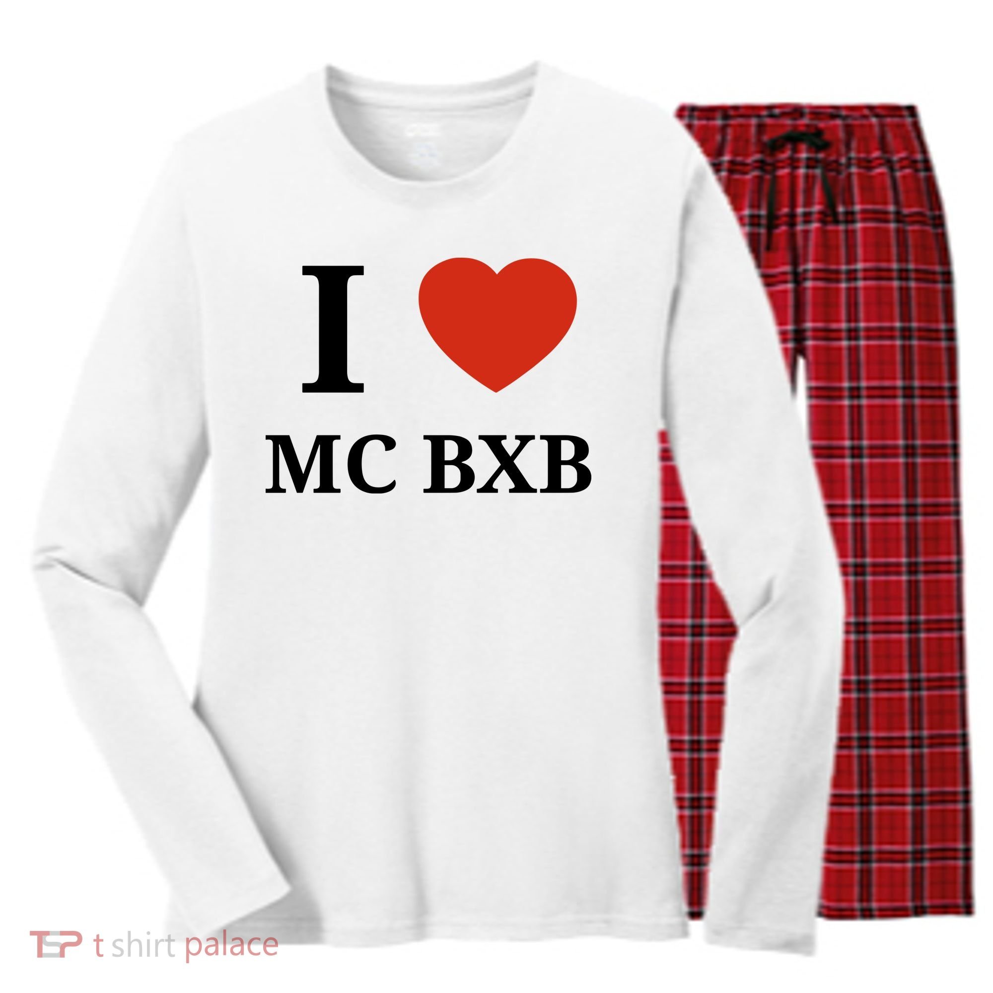 I Love Mc Bxb Women's Long Sleeve Flannel Pajama Set 