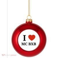 I Love Mc Bxb Plastic Christmas Ball Ornament thumb 0