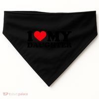 I Love My Daughter USA-Made Doggie Bandana thumb 0