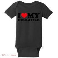 I Love My Daughter Baby Bodysuit thumb 0