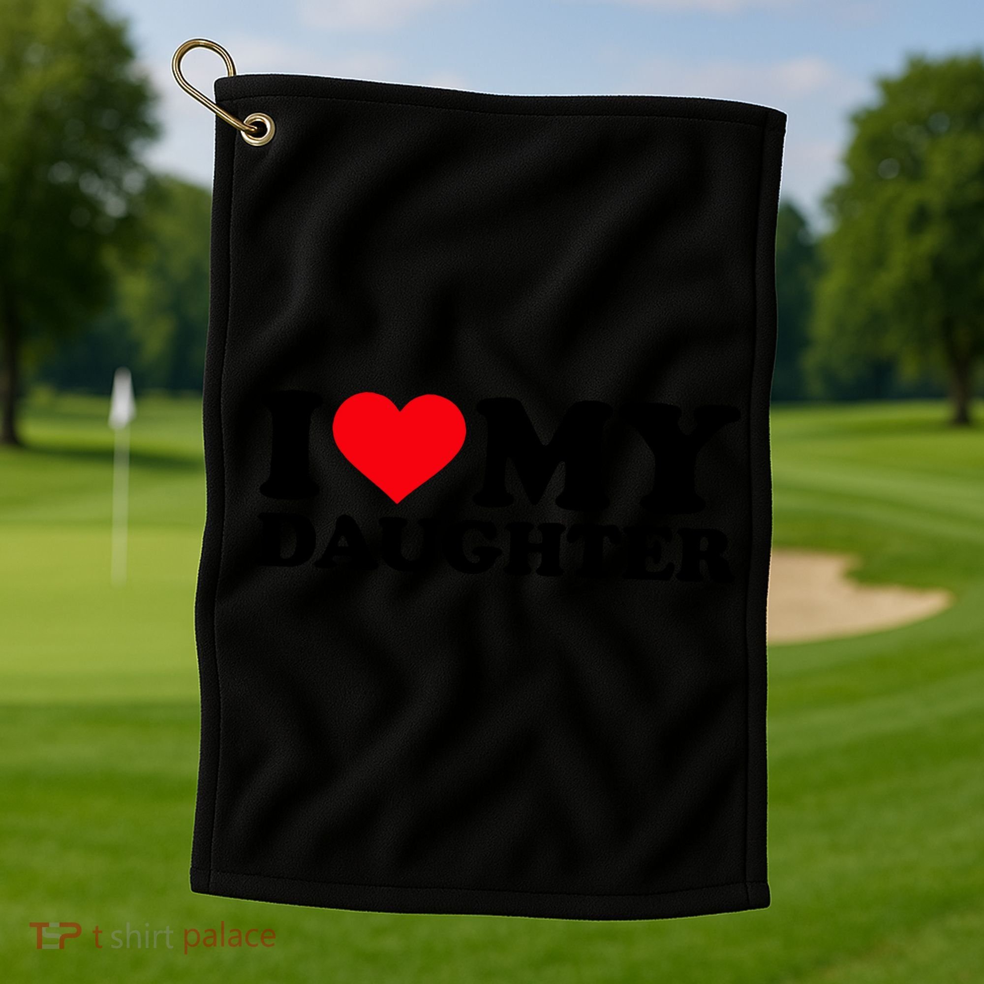 I Love My Daughter Golf Towel