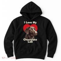 I Love My Chocolate Lab Chocolate Labrador Puppy Dog Hoodie thumb 0