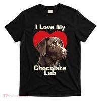 I Love My Chocolate Lab Chocolate Labrador Puppy Dog T-Shirt thumb 0