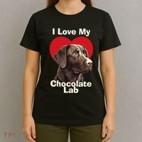 I Love My Chocolate Lab Chocolate Labrador Puppy Dog T-Shirt thumb 4