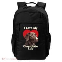 I Love My Chocolate Lab Chocolate Labrador Puppy Dog Backpack thumb 0