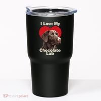 I Love My Chocolate Lab Chocolate Labrador Puppy Dog Tumbler thumb 0