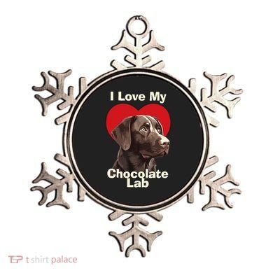 I Love My Chocolate Lab Chocolate Labrador Puppy Dog Ornament