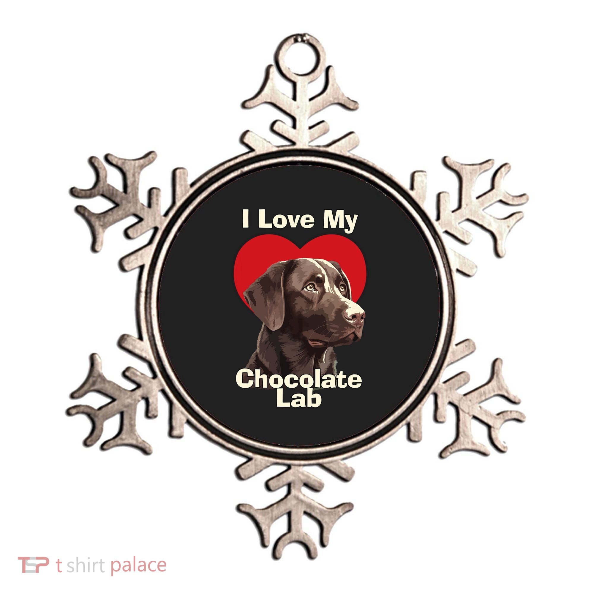 I Love My Chocolate Lab Chocolate Labrador Puppy Dog Ornament