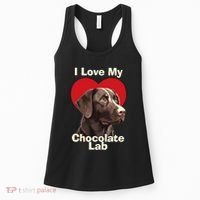 I Love My Chocolate Lab Chocolate Labrador Puppy Dog Women's Tank Top thumb 0