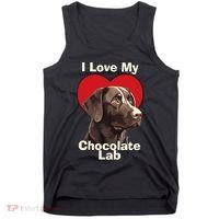 I Love My Chocolate Lab Chocolate Labrador Puppy Dog Tank Top thumb 0