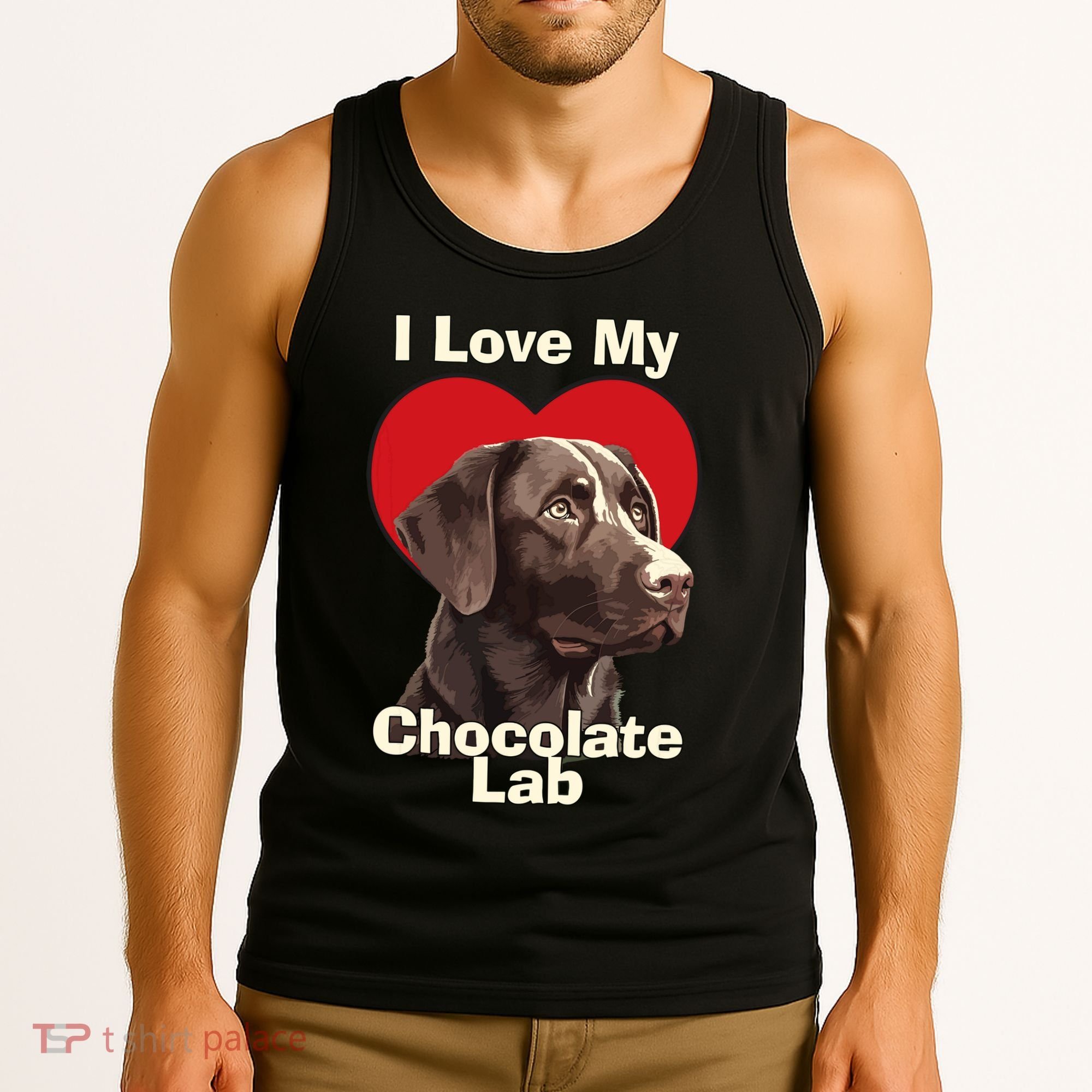 I Love My Chocolate Lab Chocolate Labrador Puppy Dog Tank Top