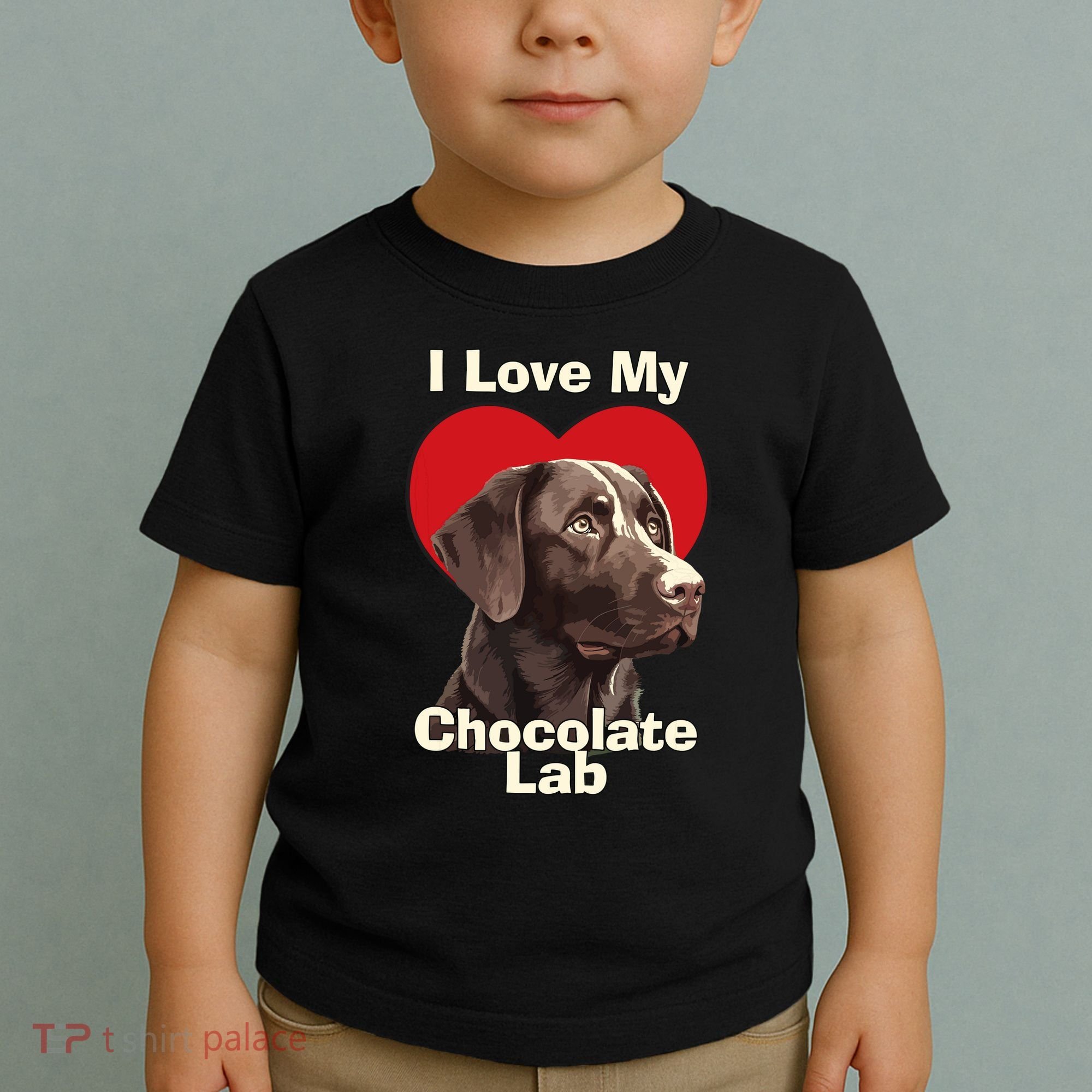 I Love My Chocolate Lab Chocolate Labrador Puppy Dog Toddler T-Shirt