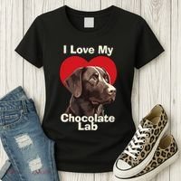 I Love My Chocolate Lab Chocolate Labrador Puppy Dog Women's T-Shirt thumb 3