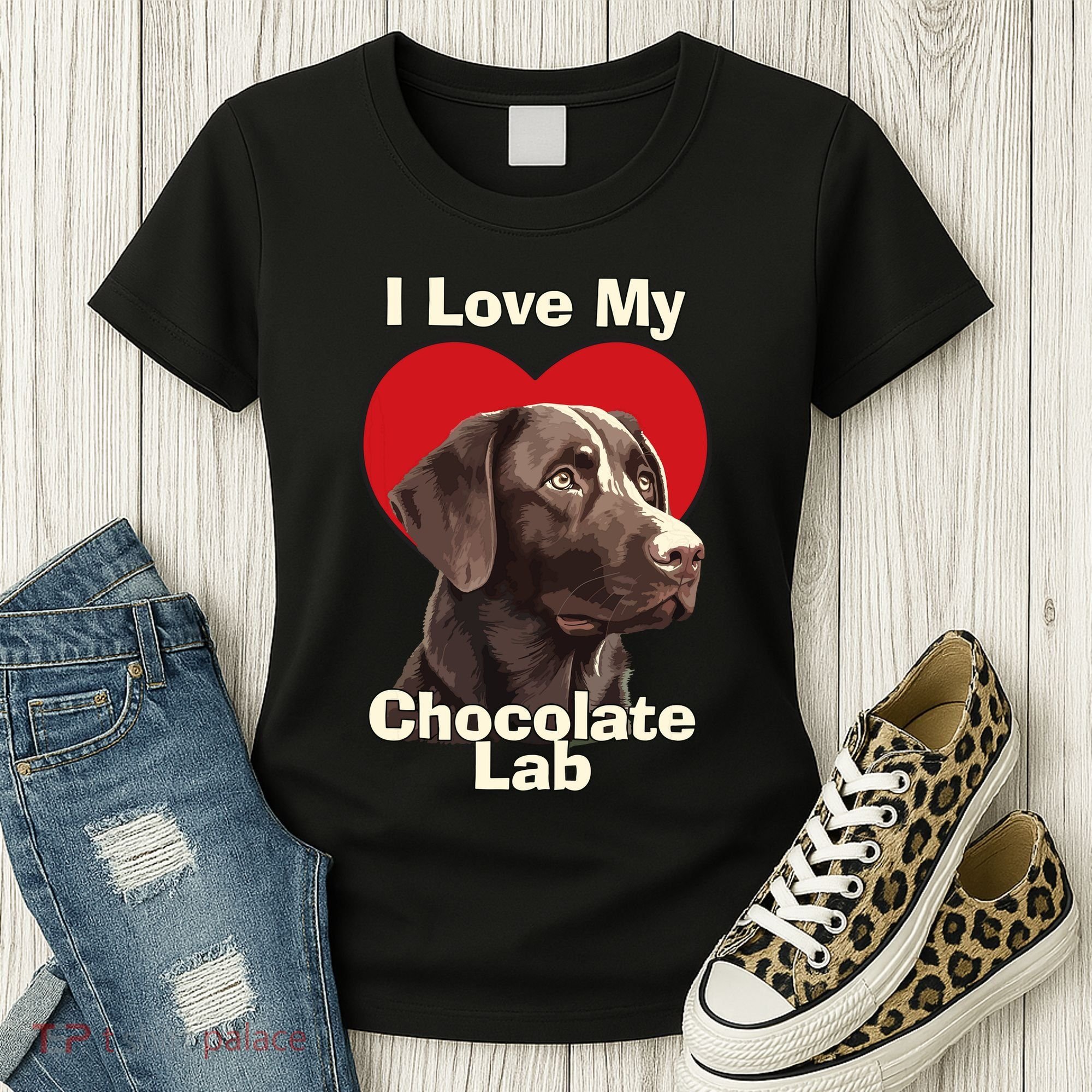 I Love My Chocolate Lab Chocolate Labrador Puppy Dog Women's T-Shirt