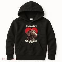 I Love My Chocolate Lab Chocolate Labrador Puppy Dog Kids Hoodie thumb 0