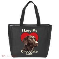 I Love My Chocolate Lab Chocolate Labrador Puppy Dog Tote Bag thumb 0