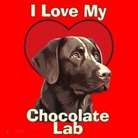 I Love My Chocolate Lab Chocolate Labrador Puppy Dog Santa Hat thumb 1