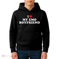 I Love My Emo Boyfriend Kids Hoodie thumb 4