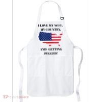I LOVE MY WIFE, MY COUNTRY, AND GETTING PEGGED!  Apron thumb 0