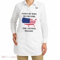 I LOVE MY WIFE, MY COUNTRY, AND GETTING PEGGED!  Apron thumb 2