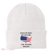 I LOVE MY WIFE, MY COUNTRY, AND GETTING PEGGED!  Beanie thumb 0