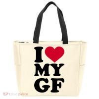 I Love My GF Girlfriend Tote Bag thumb 0