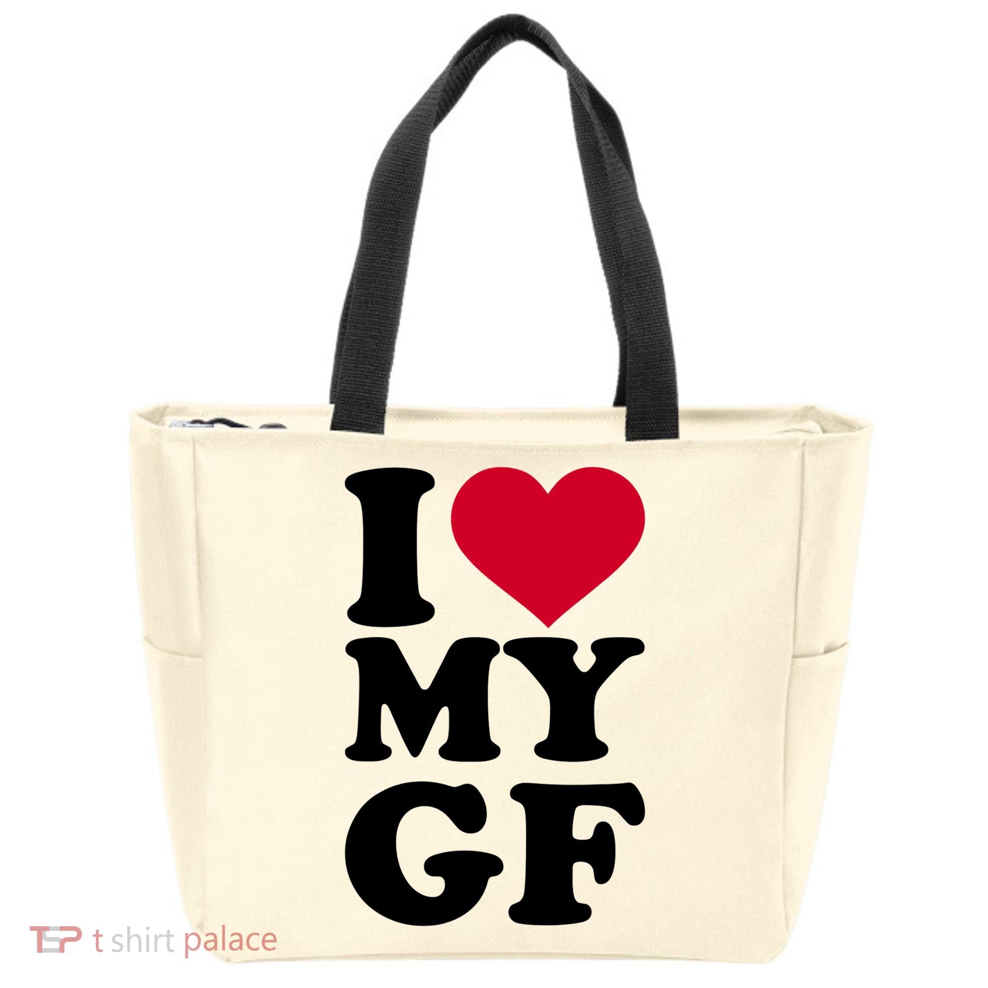 I Love My GF Girlfriend Tote Bag
