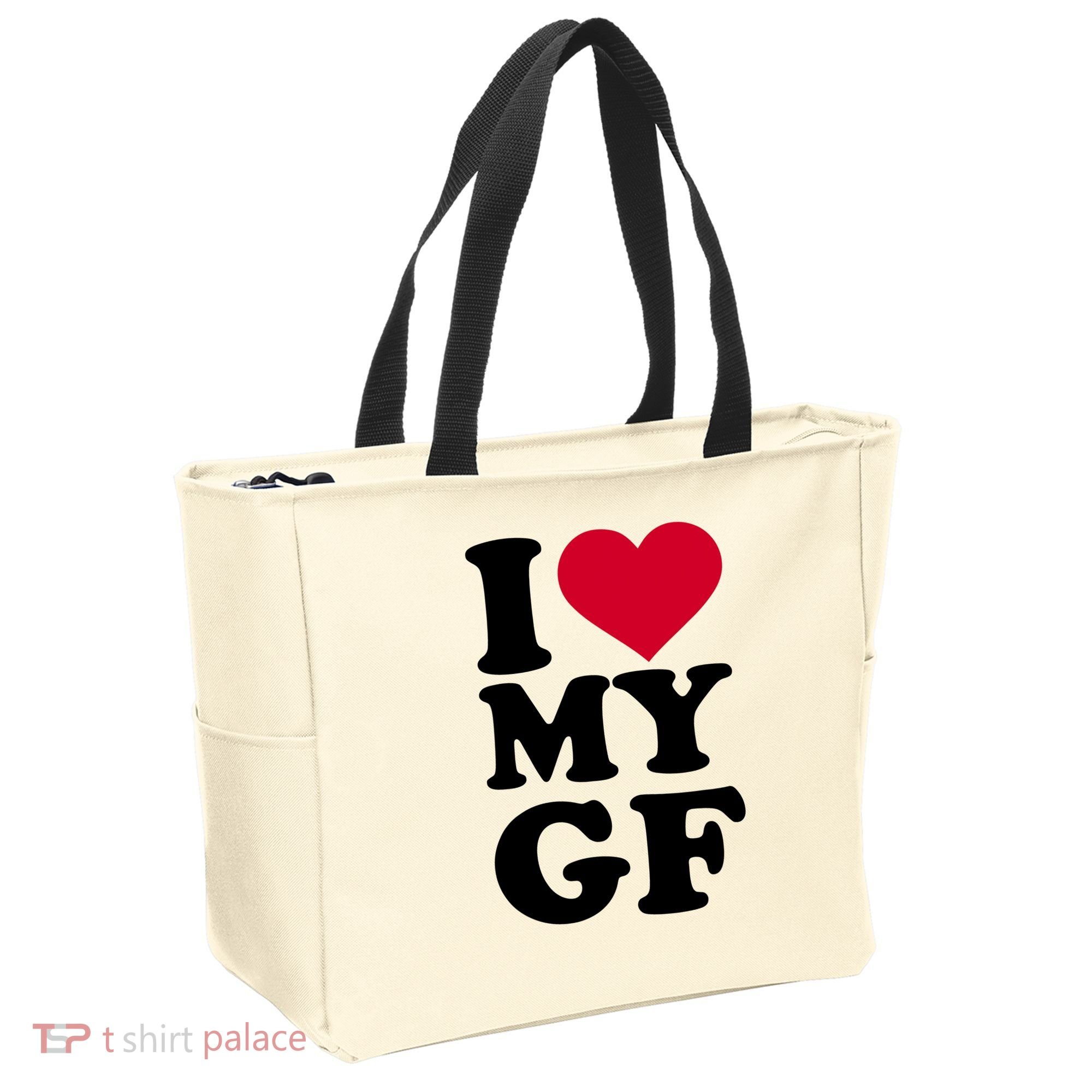 I Love My GF Girlfriend Tote Bag