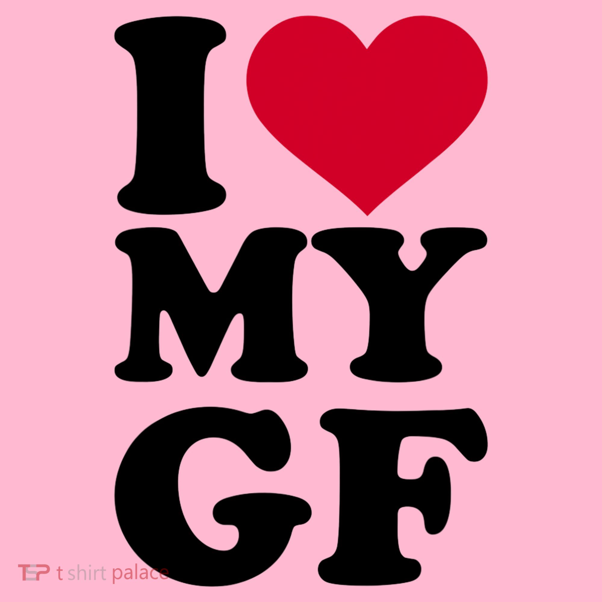 I Love My GF Girlfriend Coaster