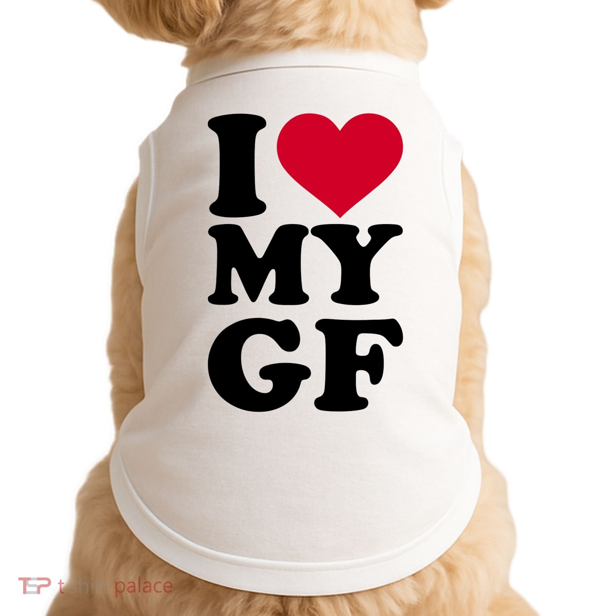 I Love My GF Girlfriend Doggie Tank