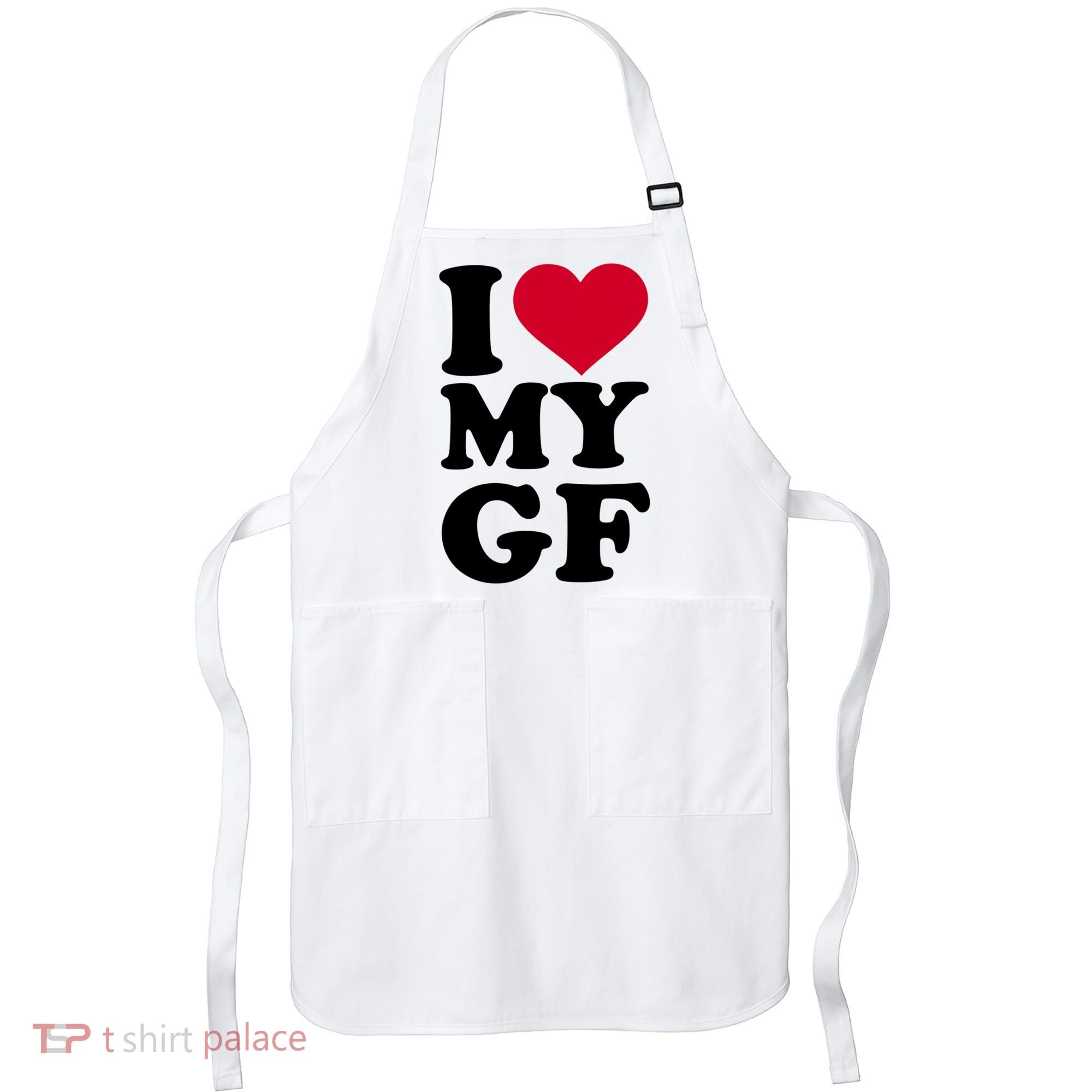 I Love My GF Girlfriend Apron