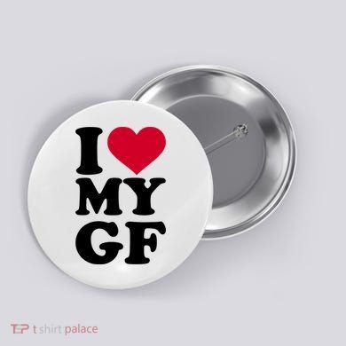 I Love My GF Girlfriend Button