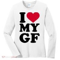 I Love My GF Girlfriend Women's Long Sleeve Shirt thumb 0