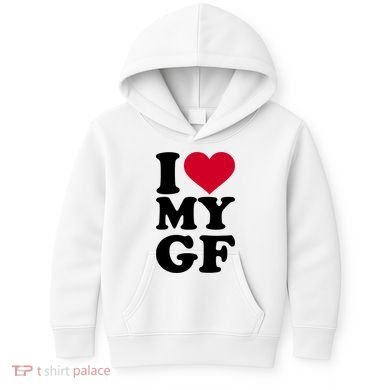 I Love My GF Girlfriend Kids Hoodie