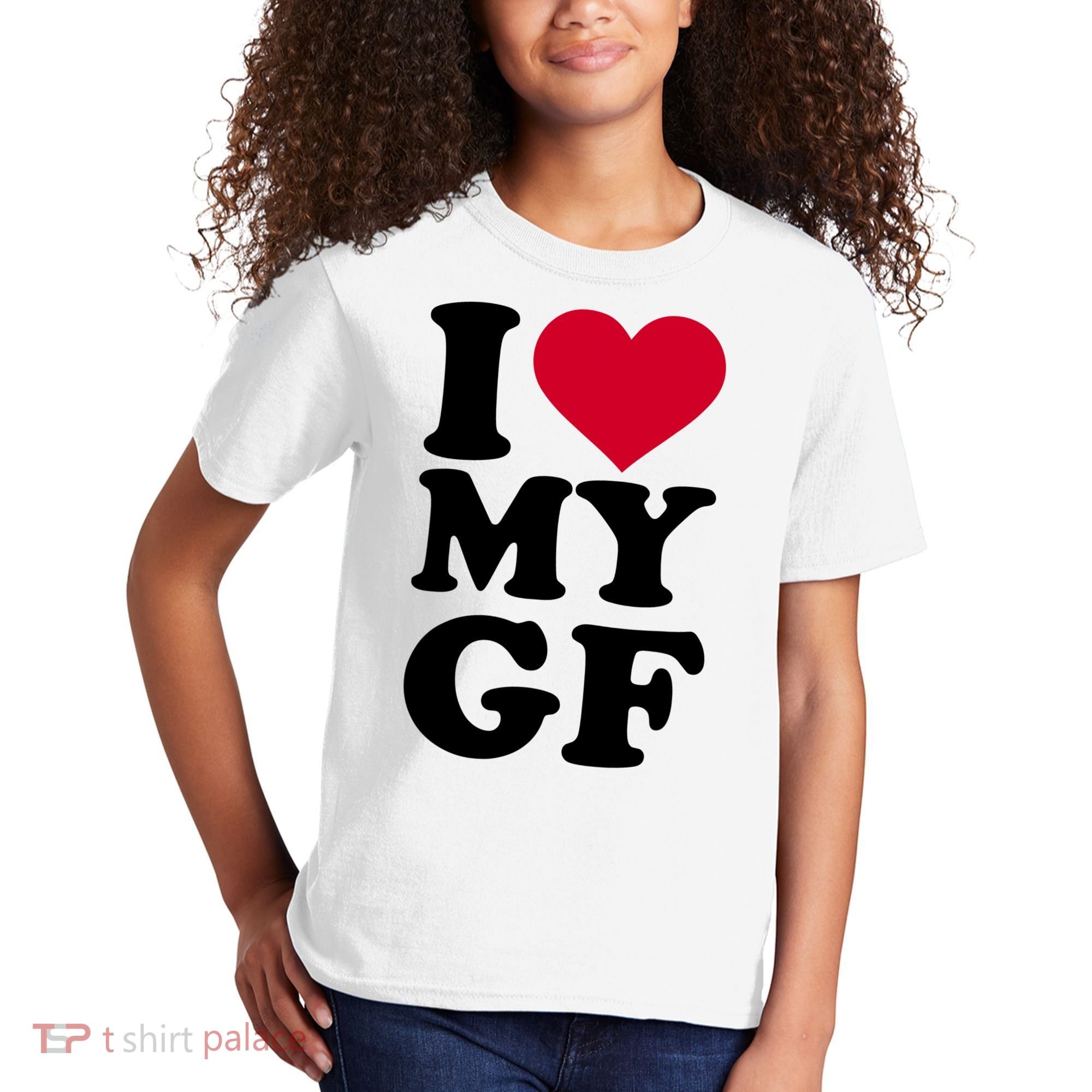 I Love My GF Girlfriend Kids T-Shirt