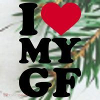 I Love My GF Girlfriend Ornament thumb 1