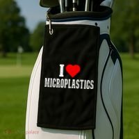 i love microplastics Golf Towel thumb 2