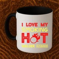 I Love My Smoking Hot Welder Husband Coffee Mug thumb 2