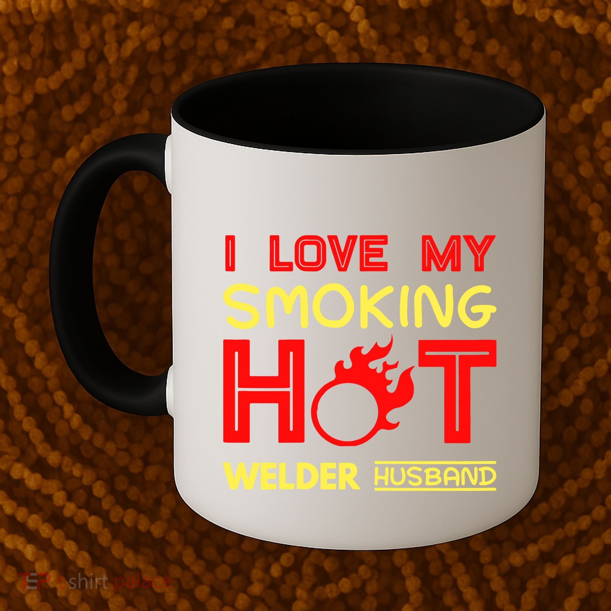 I Love My Smoking Hot Welder Husband Coffee Mug