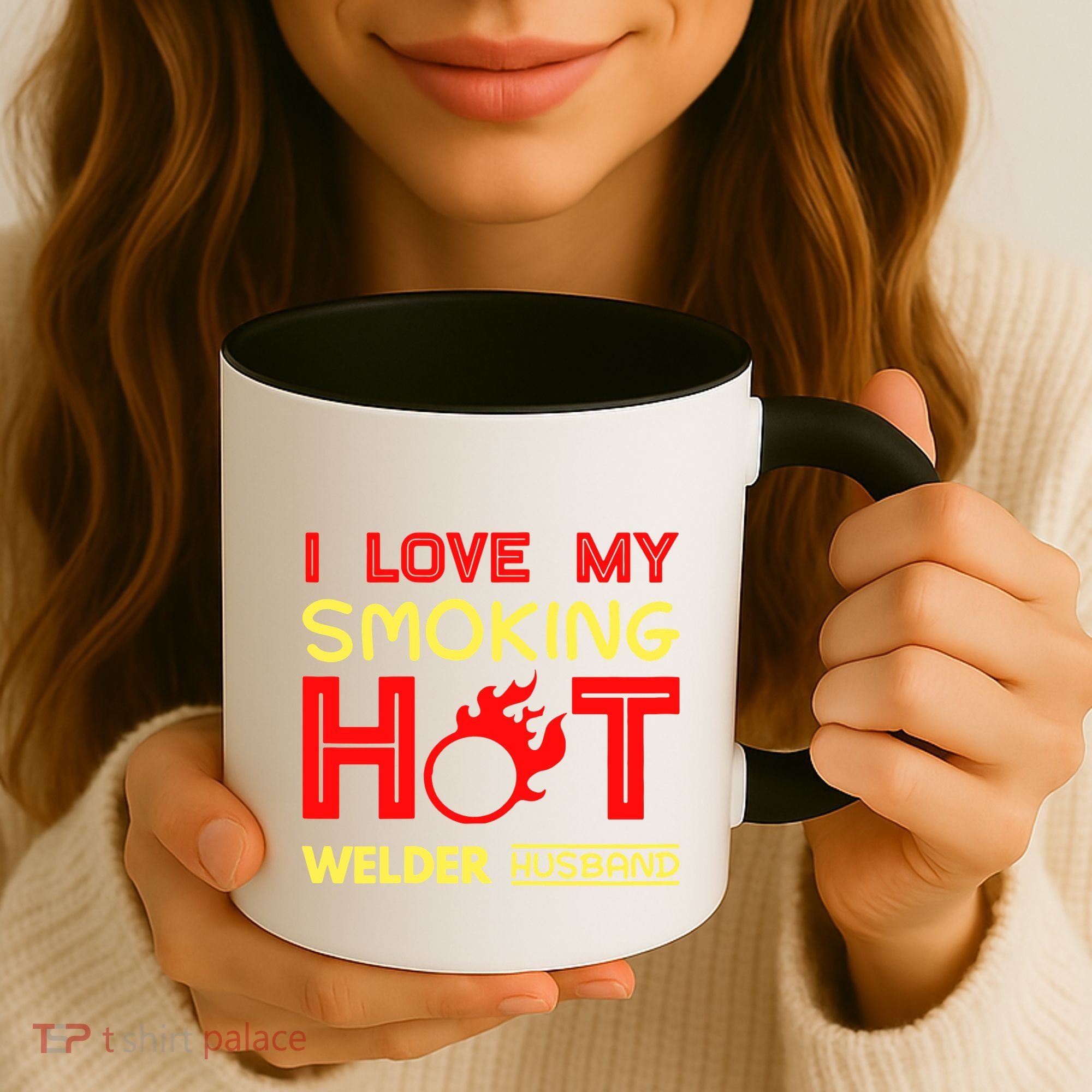 I Love My Smoking Hot Welder Husband Coffee Mug