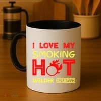 I Love My Smoking Hot Welder Husband Coffee Mug thumb 4