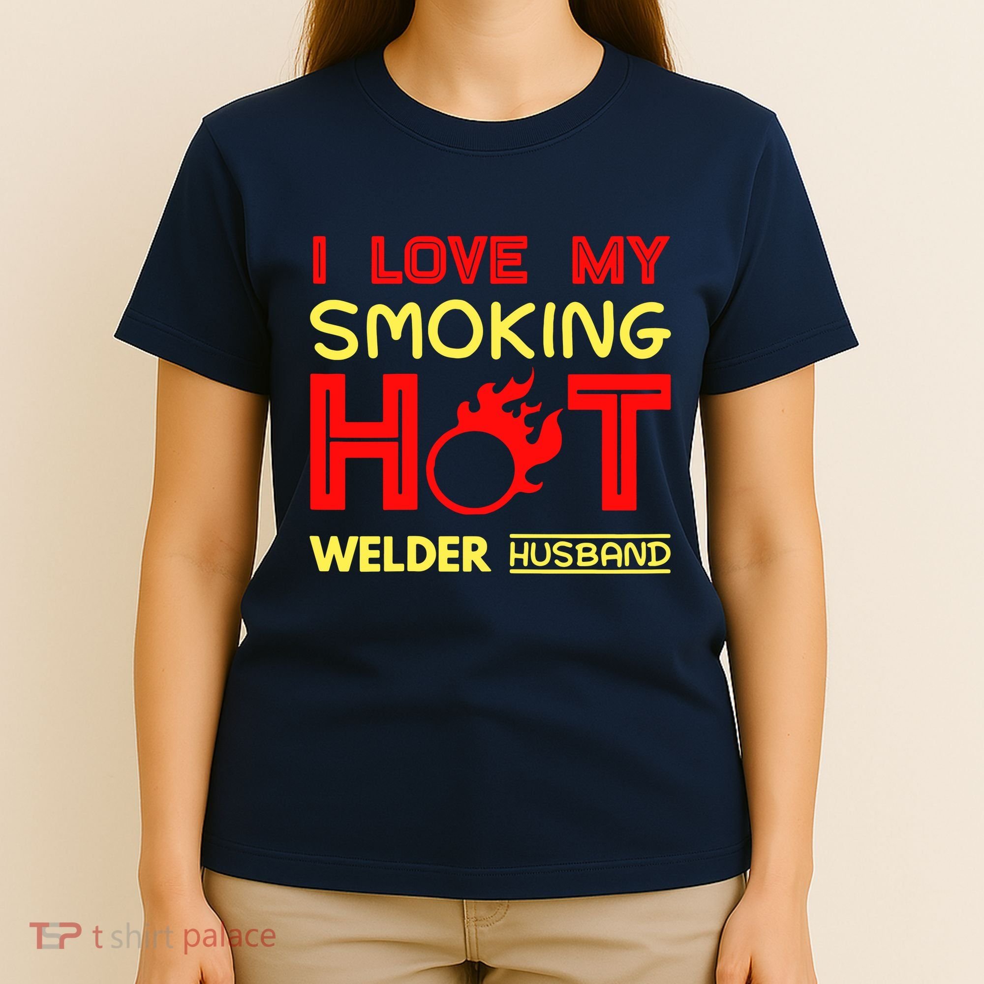 I Love My Smoking Hot Welder Husband T-Shirt