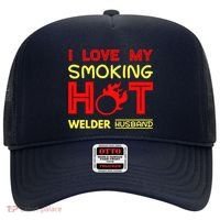I Love My Smoking Hot Welder Husband Hat thumb 0