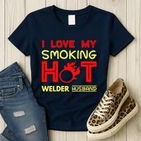 I Love My Smoking Hot Welder Husband Women's T-Shirt thumb 3