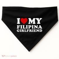I Love My Filipina Girlfriend USA-Made Doggie Bandana thumb 0