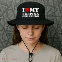 I Love My Filipina Girlfriend Bucket Hat thumb 3