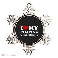 I Love My Filipina Girlfriend Ornament thumb 0