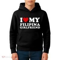 I Love My Filipina Girlfriend Kids Hoodie thumb 4