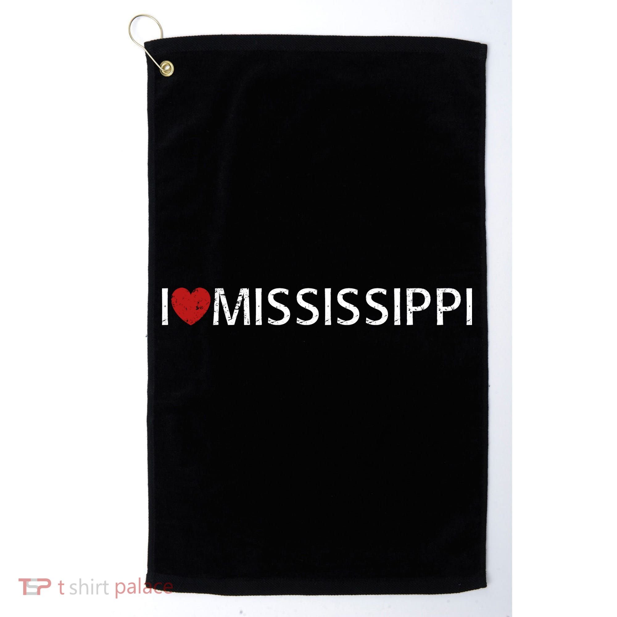 I Love Mississippi Golf Towel